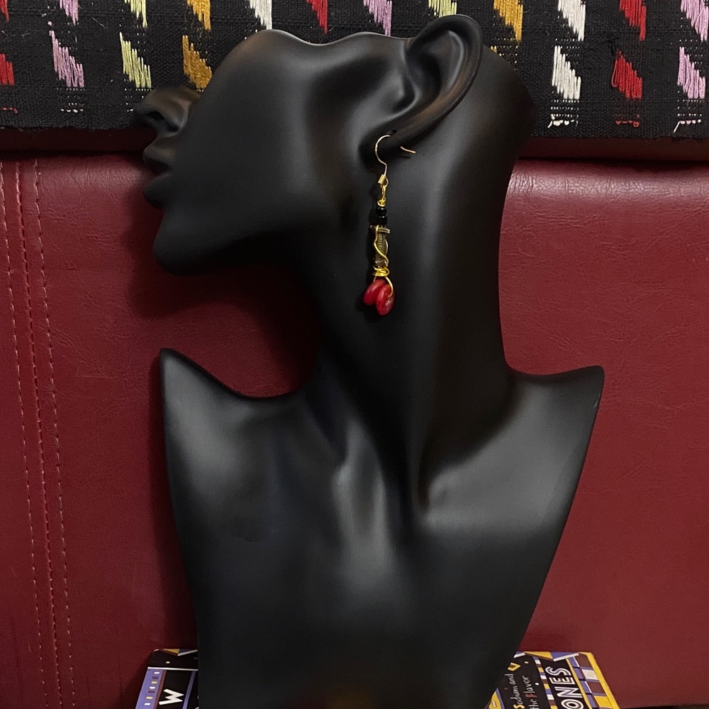 Elegant Red Drop Earrings